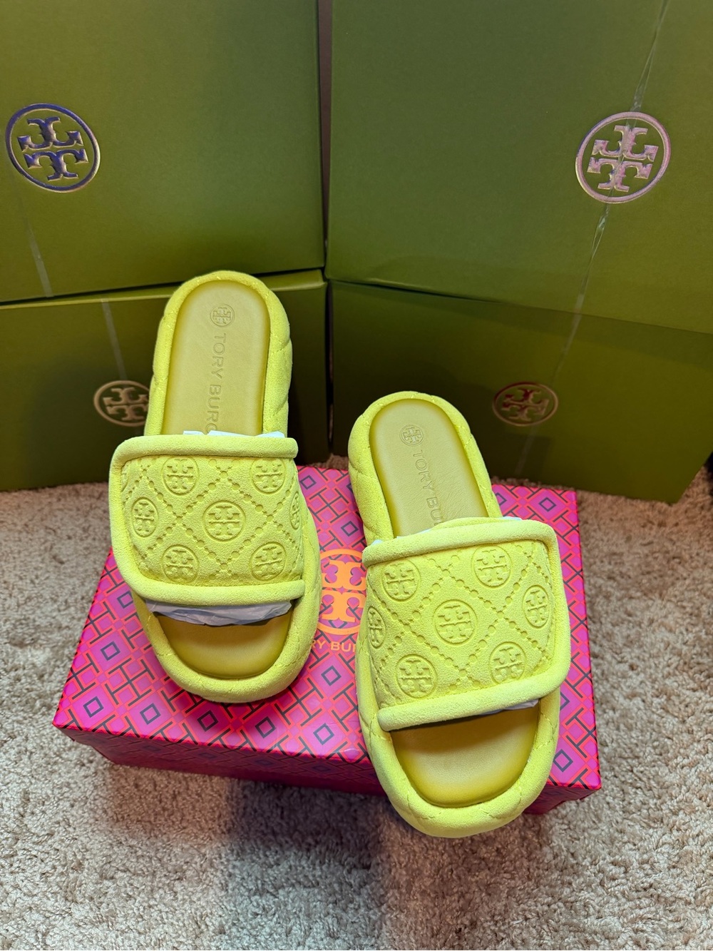 Tory Burch T Monogram Bubble Slide Sandals